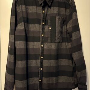Triple Five Soul Black and Gray Striped Men's Shirt